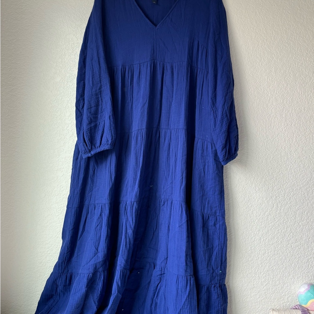 Universal Thread Deep Blue V-Neck Dress